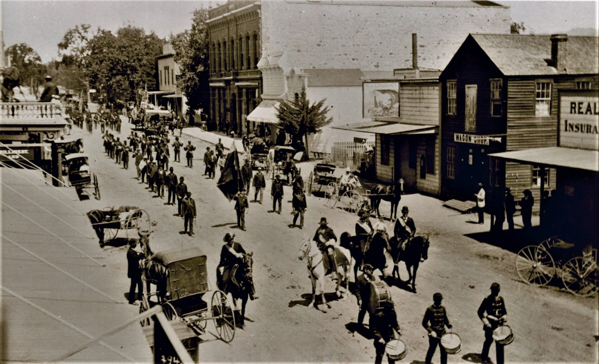 Historic parade on old town main street
