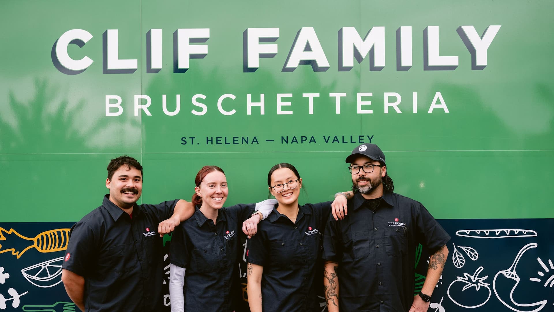 Clif Family staff in front of Bruschetteria truck.