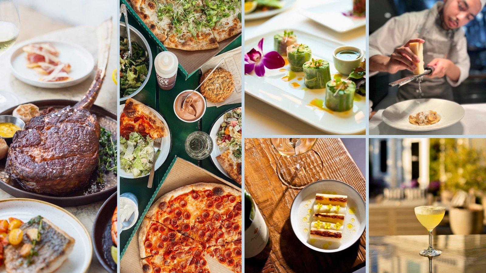 Delicious variety of gourmet dishes and cocktails.