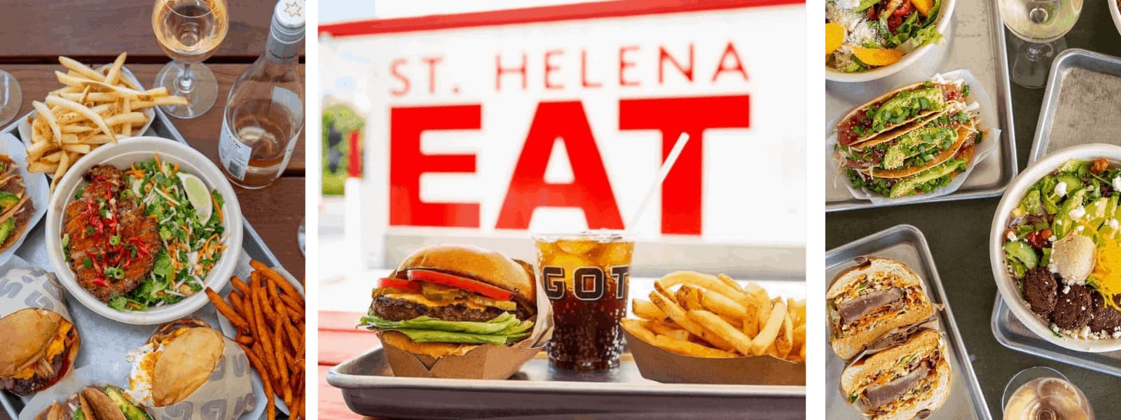 Delicious fast food and gourmet meals at St. Helena