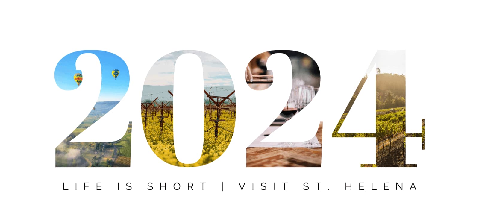 2024 travel ad for St. Helena vineyards