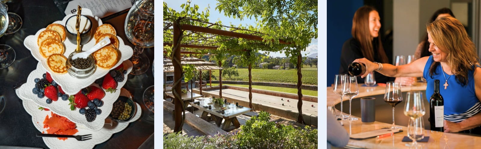 Gourmet brunch, vineyard patio, and wine tasting.
