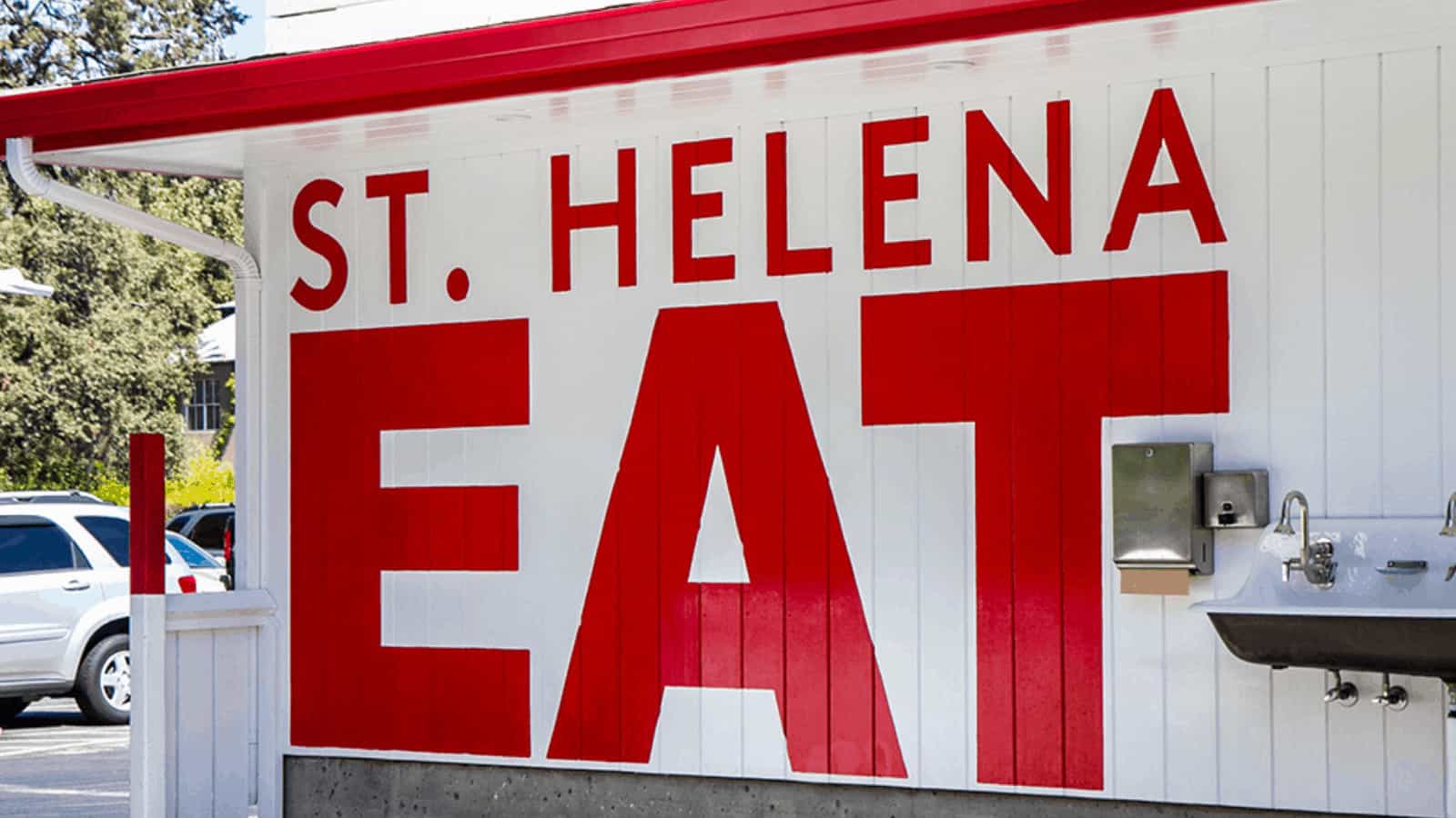 St. Helena Eat restaurant sign.