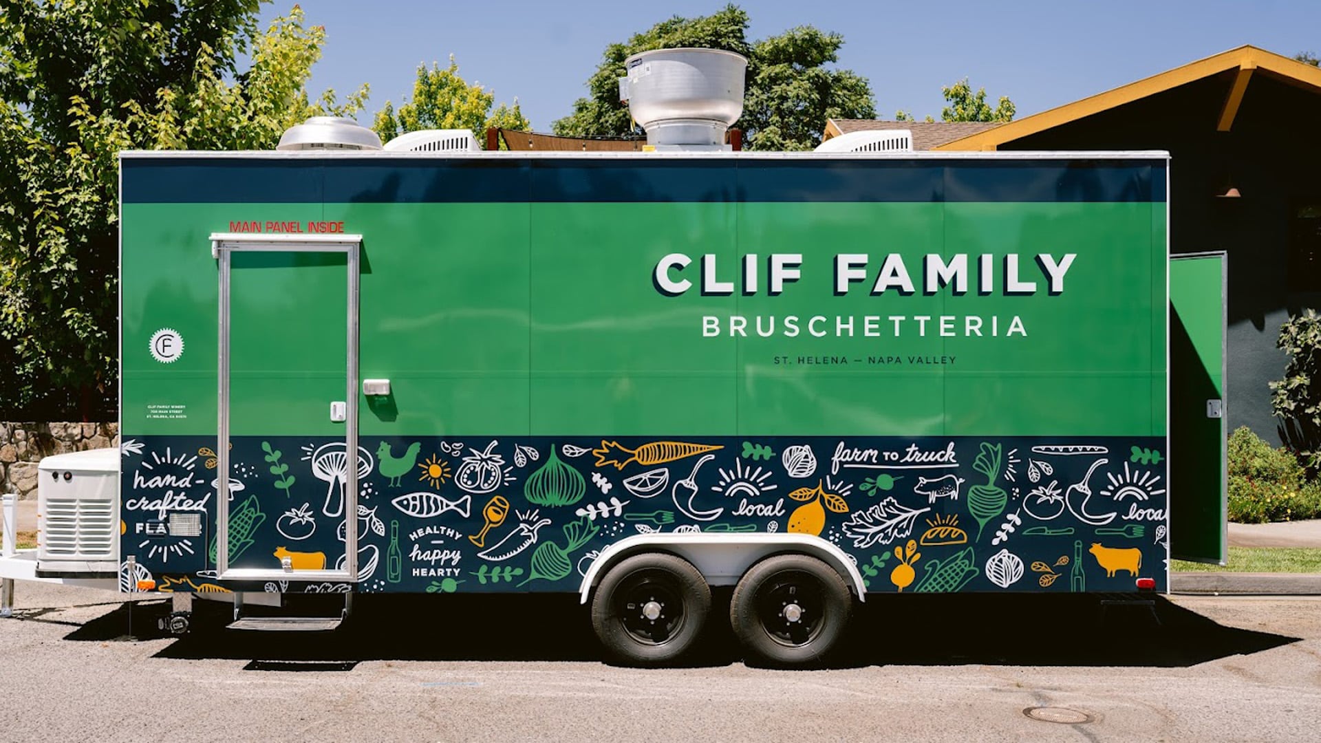 Clif Family food truck with illustrated design.