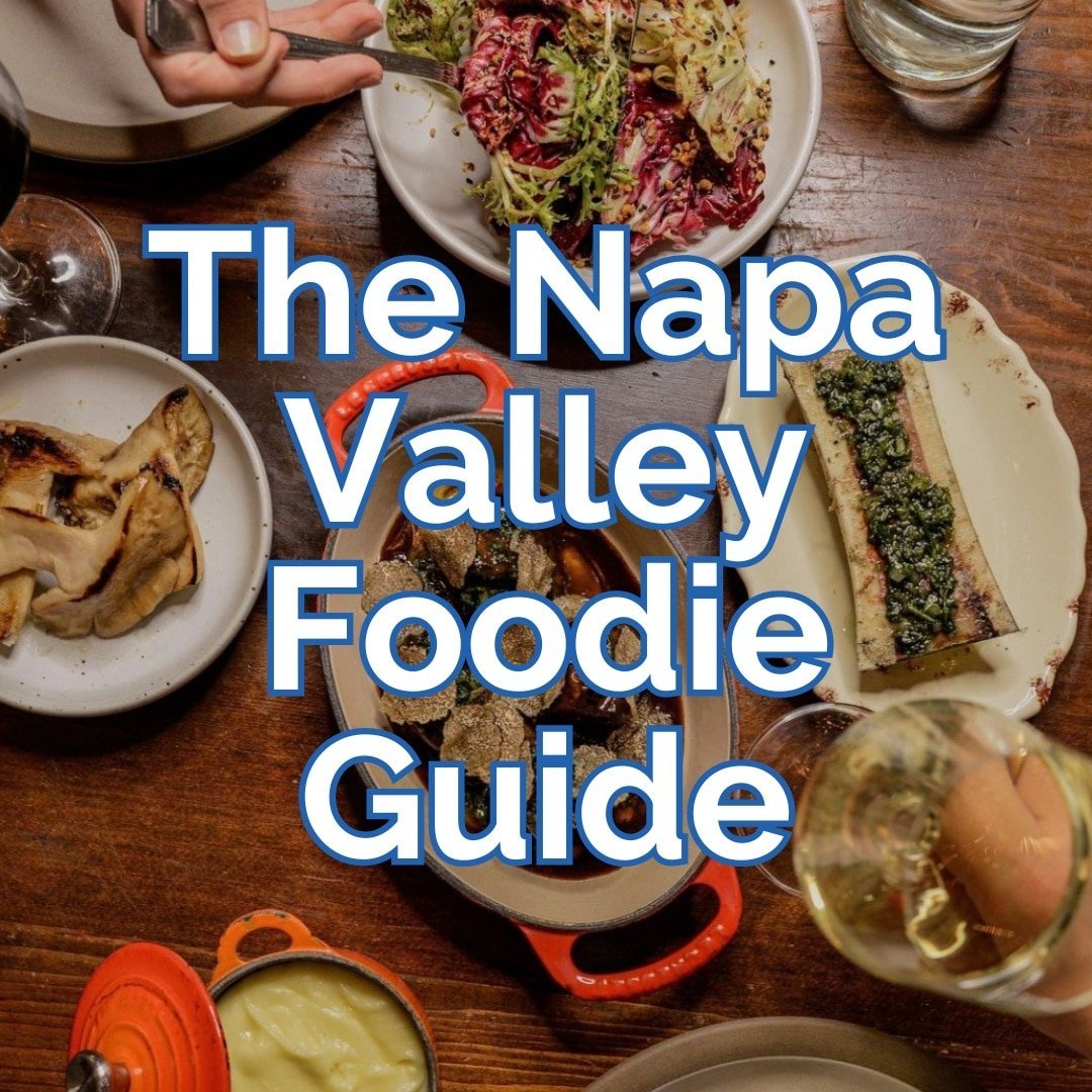 Napa Valley Foodie Guide cover with food.