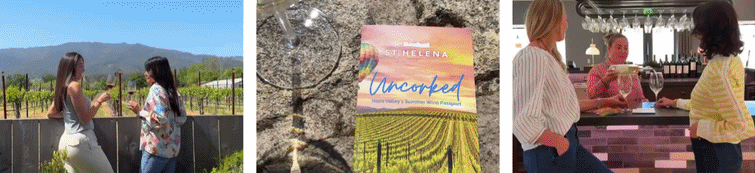 Women enjoying wine tasting at St. Helena winery